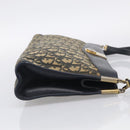 Christian Dior Trotter Canvas Shoulder Bag Navy Gold Tone Auth 213771-5