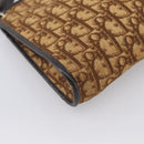 Christian Dior Trotter Canvas Shoulder Bag Brown Gold Auth 213774-13
