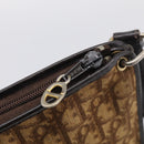 Christian Dior Trotter Canvas Shoulder Bag Brown Gold Auth 213774-14