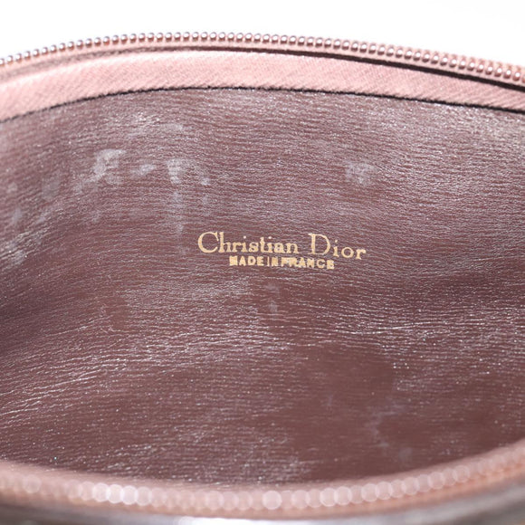 Christian Dior Trotter Canvas Shoulder Bag Brown Gold Auth 213774