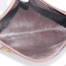 Christian Dior Trotter Canvas Shoulder Bag Brown Gold Auth 213774-16