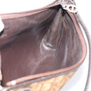 Christian Dior Trotter Canvas Shoulder Bag Brown Gold Auth 213774-17