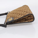 Christian Dior Trotter Canvas Shoulder Bag Brown Gold Auth 213774-4