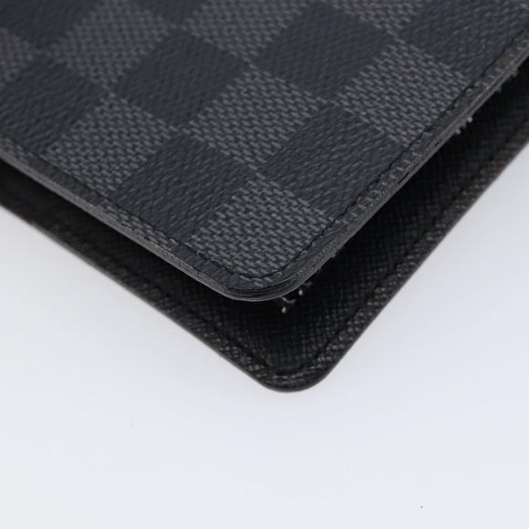 LOUIS VUITTON Damier Graphite Agenda MM Day Planner Cover R20242 LV Auth 213780