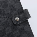 LOUIS VUITTON Damier Graphite Agenda MM Day Planner Cover R20242 LV Auth 213780-12