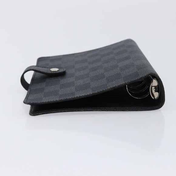 LOUIS VUITTON Damier Graphite Agenda MM Day Planner Cover R20242 LV Auth 213780
