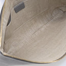 GUCCI Bamboo Clutch Bag Leather Gray Gold 449653 Auth 213782A-16