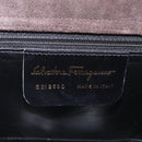 Salvatore Ferragamo Gancini Shoulder Bag Suede Brown Gold Auth 213783-18