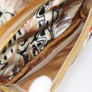 PRADA Tote Bag Nylon Brown Gold Tone Auth 213789-24