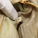 PRADA Tote Bag Nylon Brown Gold Tone Auth 213789-25