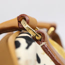 PRADA Tote Bag Nylon Brown Gold Tone Auth 213789-27