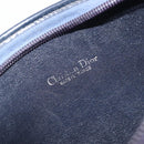 Christian Dior Trotter Canvas Shoulder Bag Navy Gold Auth 213791-16