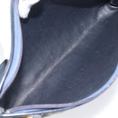 Christian Dior Trotter Canvas Shoulder Bag Navy Gold Auth 213791-17