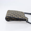 Christian Dior Trotter Canvas Shoulder Bag Navy Gold Auth 213791-4