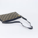 Christian Dior Trotter Canvas Shoulder Bag Navy Gold Auth 213791-7