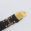 Miu Miu Matelasse Hand Bag Leather Black Gold Tone Auth 213792V-17