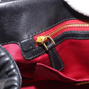 Miu Miu Matelasse Hand Bag Leather Black Gold Tone Auth 213792V-24