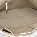 BURBERRY Nova Check Tote Bag PVC Leather Beige Silver Auth 213794A-17