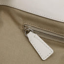 BURBERRY Nova Check Tote Bag PVC Leather Beige Silver Auth 213794A-20