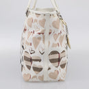 BURBERRY Nova Check Tote Bag PVC Leather Beige Silver Auth 213794A-4