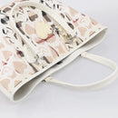 BURBERRY Nova Check Tote Bag PVC Leather Beige Silver Auth 213794A-6