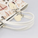 BURBERRY Nova Check Tote Bag PVC Leather Beige Silver Auth 213794A-7