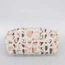 BURBERRY Nova Check Tote Bag PVC Leather Beige Silver Auth 213794A-9