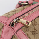 GUCCI GG Canvas Web Sherry Line Hand Bag 2way Beige Gold 247205 Auth 213795A-17