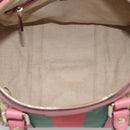 GUCCI GG Canvas Web Sherry Line Hand Bag 2way Beige Gold 247205 Auth 213795A-19