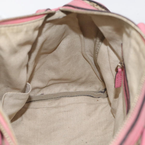 GUCCI GG Canvas Web Sherry Line Hand Bag 2way Beige Gold 247205 Auth 213795A