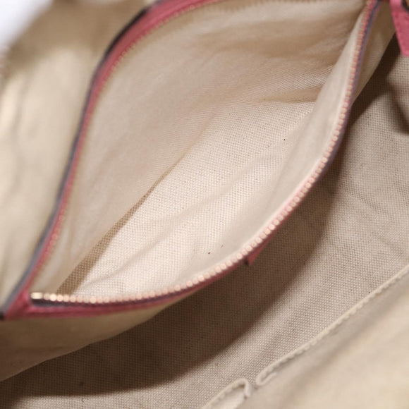 GUCCI GG Canvas Web Sherry Line Hand Bag 2way Beige Gold 247205 Auth 213795A
