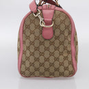 GUCCI GG Canvas Web Sherry Line Hand Bag 2way Beige Gold 247205 Auth 213795A-5