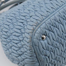 Miu Miu Matelasse Chain Shoulder Bag Leather 2way Light Blue Silver Auth 213798V-18