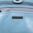Miu Miu Matelasse Chain Shoulder Bag Leather 2way Light Blue Silver Auth 213798V-20