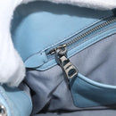 Miu Miu Matelasse Chain Shoulder Bag Leather 2way Light Blue Silver Auth 213798V-25