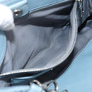 Miu Miu Matelasse Chain Shoulder Bag Leather 2way Light Blue Silver Auth 213798V-26