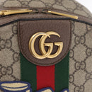 GUCCI GG Supreme Disney Three Little Pigs Backpack PVC Beige 552884 Auth 213800M-18