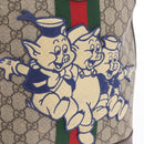 GUCCI GG Supreme Disney Three Little Pigs Backpack PVC Beige 552884 Auth 213800M-19