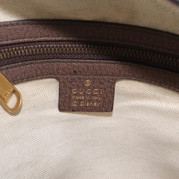 GUCCI GG Supreme Disney Three Little Pigs Backpack PVC Beige 552884 Auth 213800M