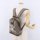 GUCCI GG Supreme Disney Three Little Pigs Backpack PVC Beige 552884 Auth 213800M-29