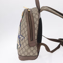 GUCCI GG Supreme Disney Three Little Pigs Backpack PVC Beige 552884 Auth 213800M-4