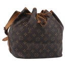 LOUIS VUITTON Monogram Petit Noe Shoulder Bag M42226 LV Auth 213802-1