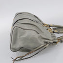 Miu Miu Vitellolux Hand Bag Leather 2way Gold Light Green Auth 213807M-5