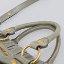 Miu Miu Vitellolux Hand Bag Leather 2way Gold Light Green Auth 213807M-8