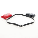 CHANEL Matelasse In Love Belt Bag Waist Bag Patent Black Silver CC Auth 213810SM-25