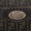 FENDI Zucca Canvas Celeria Shoulder Bag Brown Silver 8BT092 Auth 213811-15