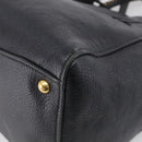 Miu Miu Madras Hand Bag Leather 2way Black Gold Tone Auth 213813V-14