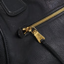 Miu Miu Madras Hand Bag Leather 2way Black Gold Tone Auth 213813V-26