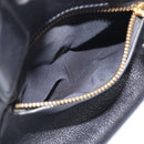 Miu Miu Madras Hand Bag Leather 2way Black Gold Tone Auth 213813V-27