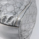 GUCCI GuccissimaGG Abbey Shoulder Bag Leather Silver 190525 Auth 213814V-12